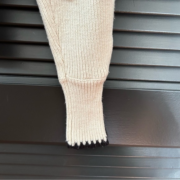 BCBG Max Azria, Turtleneck Pullover Pom Pom Sweater, Merino Wool Blend, Size XXS - Picture 8 of 16